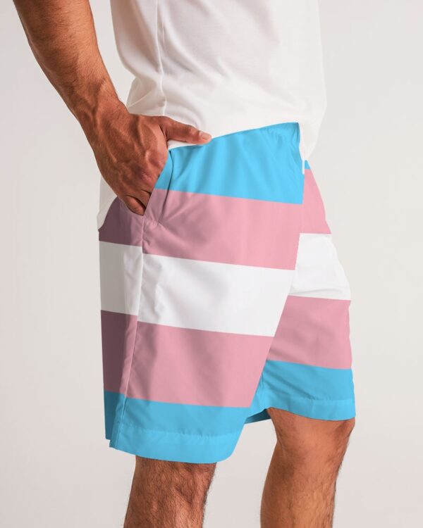 Transgender Pride Flag Men Jogger Shorts