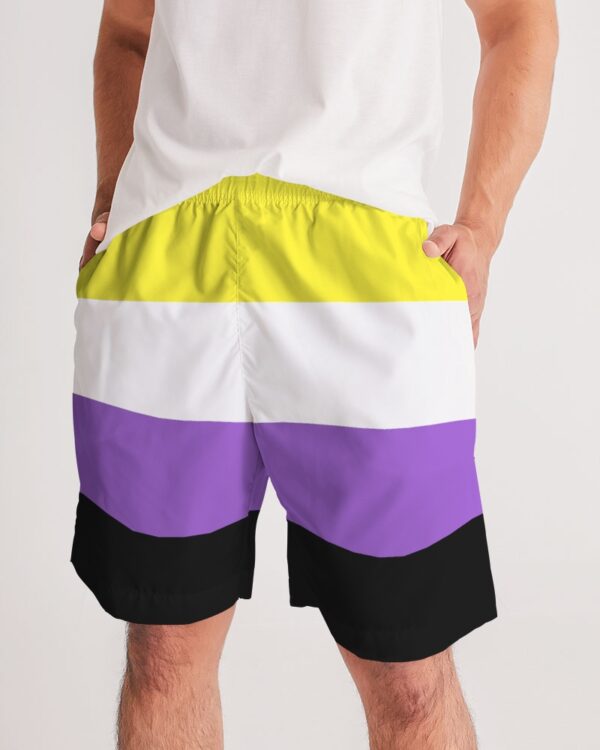 Non Binary Pride Flag Men Jogger Shorts