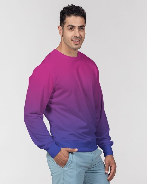 Bisexual Pride Flag Ombré Men Pullover Sweater