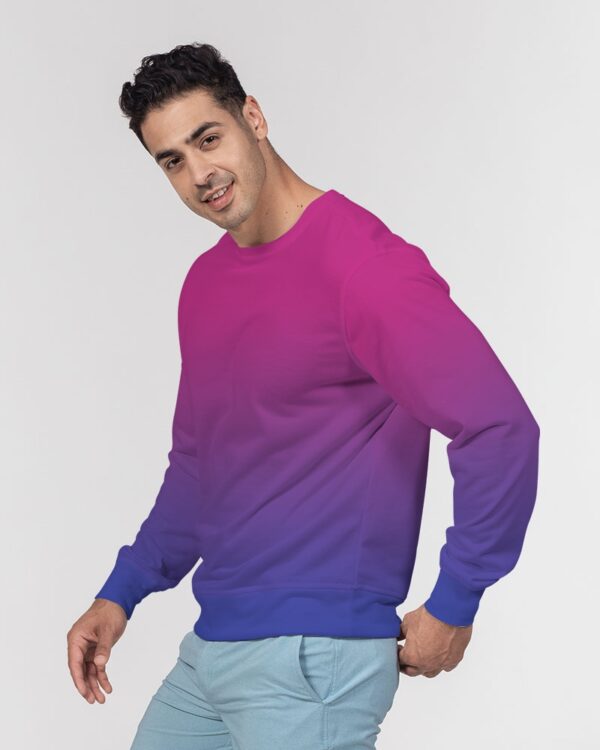 Bisexual Pride Flag Ombré Men Pullover Sweater