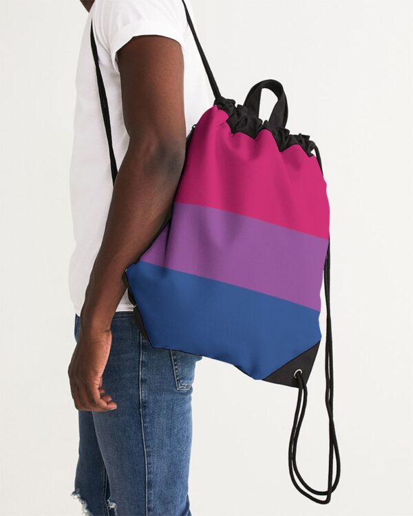 Bisexual Pride Flag Canvas Drawstring Bag