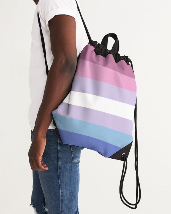 Bi-gender Pride Flag Canvas Drawstring Bag